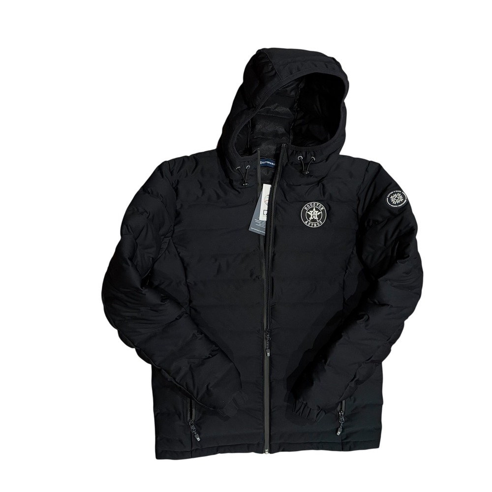 Cutter & Buck Mens Houston Astros Mission‎ Ridge Puffer Jacket Black Small NEW